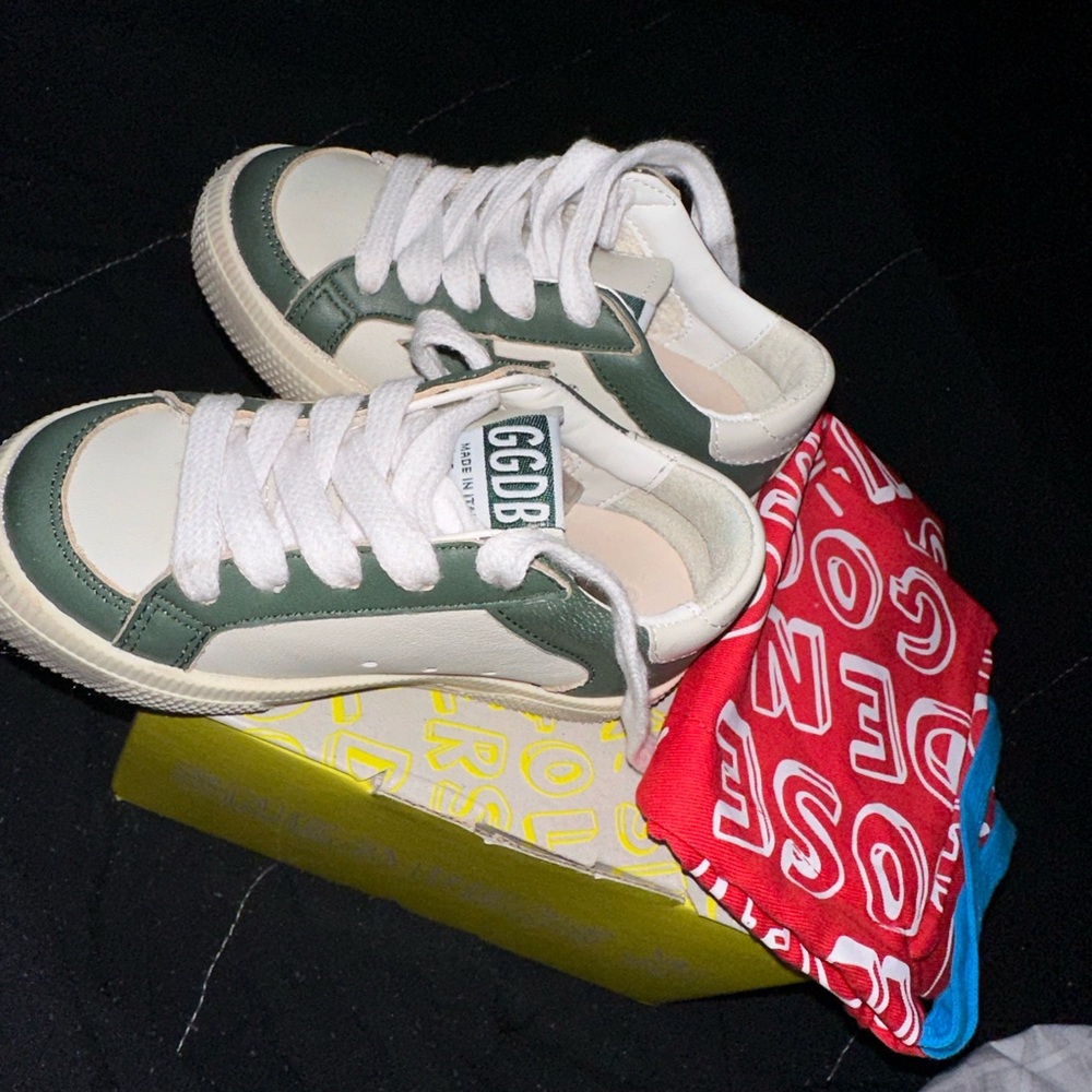 Golden Goose — May Leather Distressed Platform Sneakers